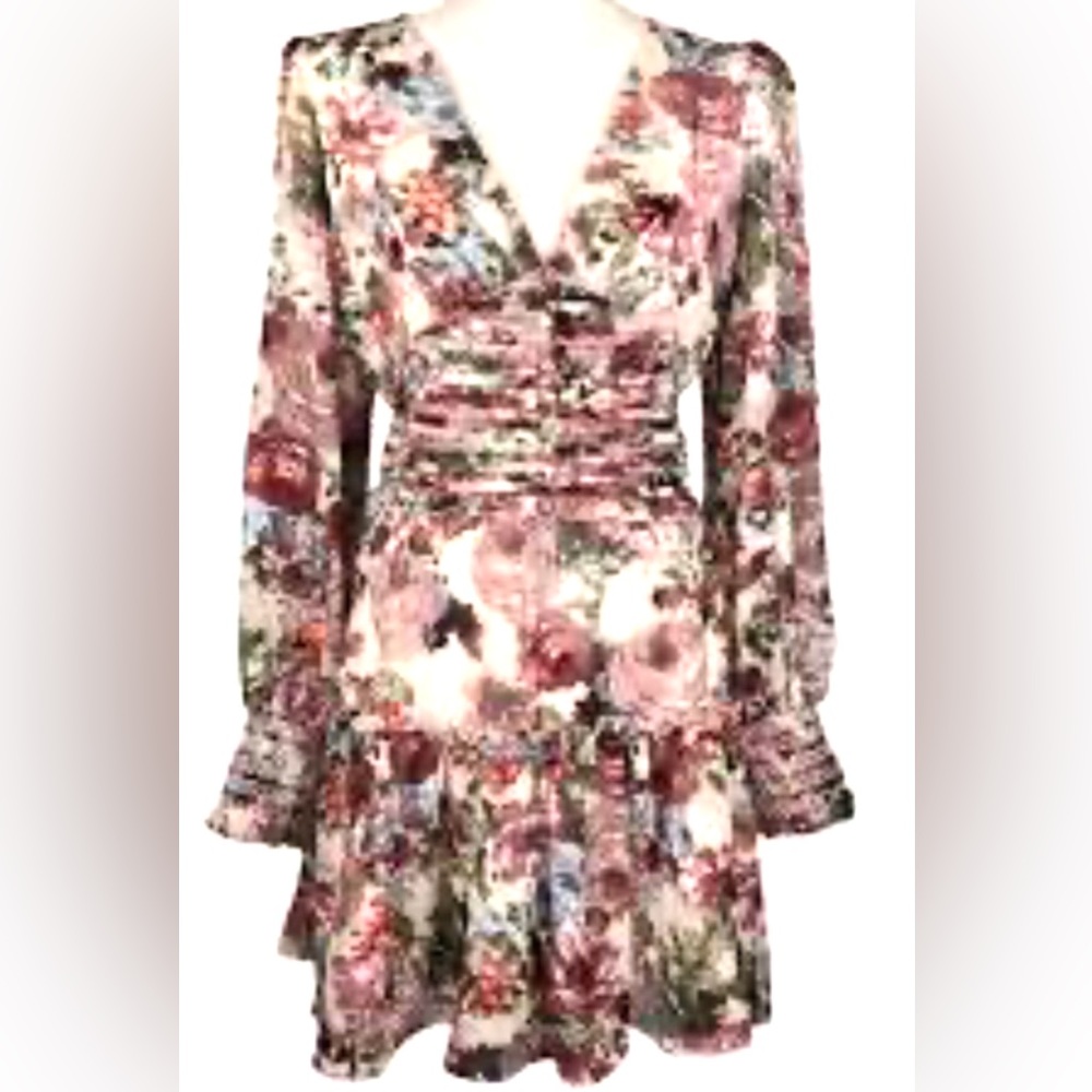 O.P.T. Floral Dress, Back Zipper, Size XL